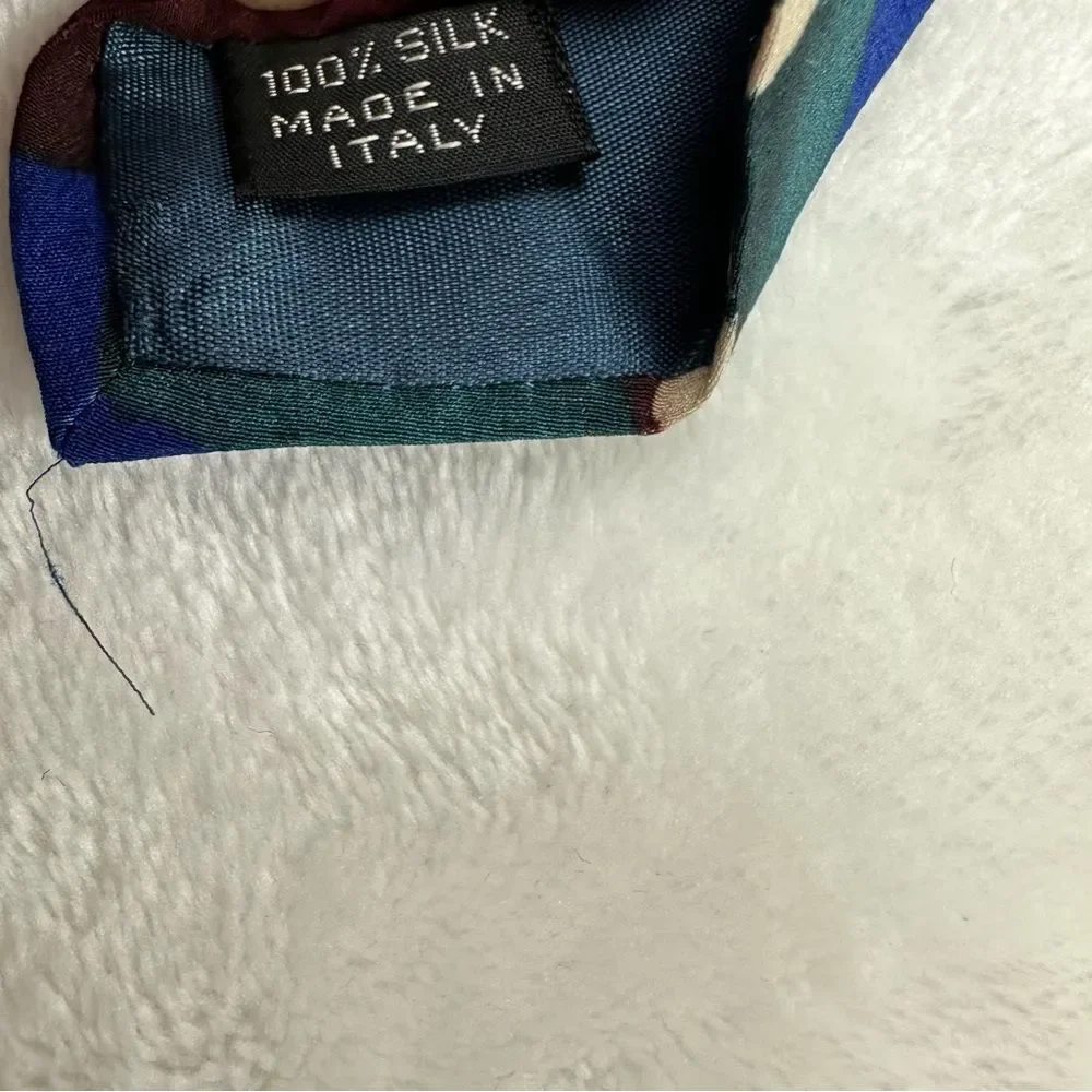‎Isaac Zelcer vintage abstract print silk tie